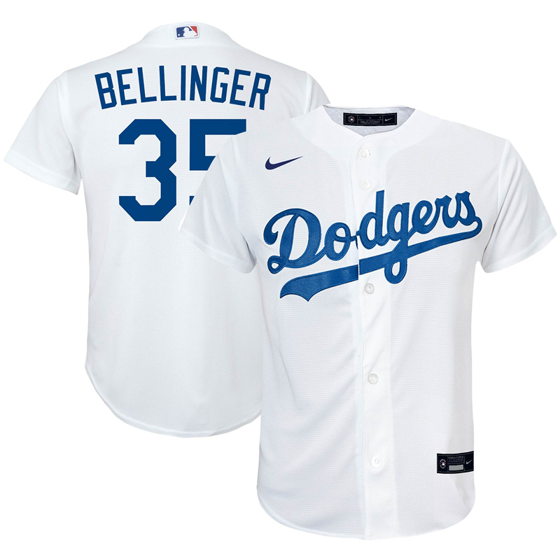 2020 MLB Preschool Los Angeles Dodgers Cody Bellinger Nike White Home 2020 Replica Player Jersey 1->los angeles dodgers->MLB Jersey